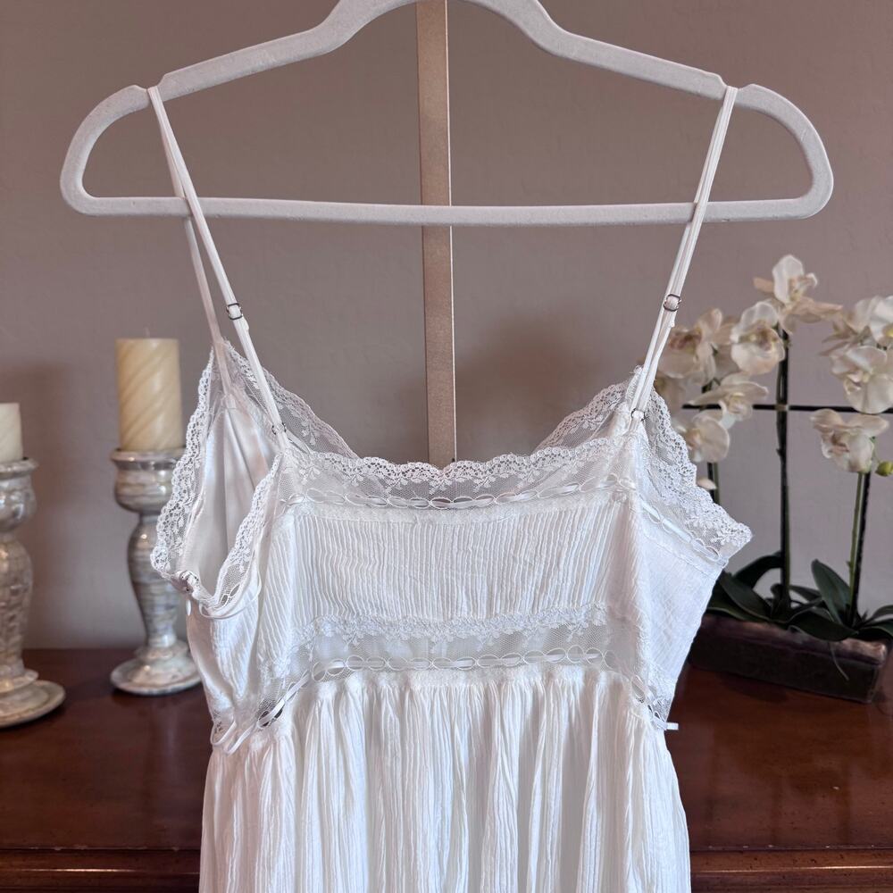 All In Favor Lace Detail Midi Dress Off White Size M NWT - Picture 8 of 9